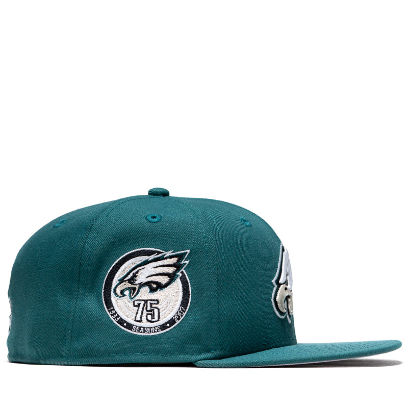 New Era Philadelphia Eagles 59FIFTY Fitted Cap - Pine Green - Official NFL Licensed Hat for Men - Perfect for Game Day & Sports Fans