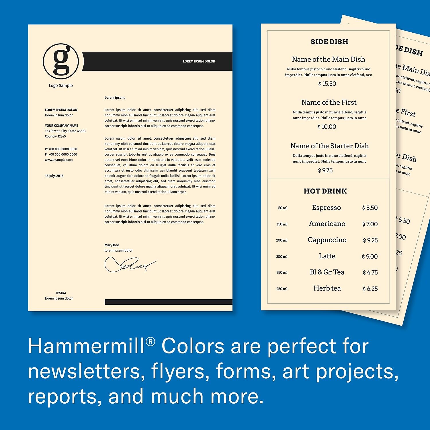 Hammermill 24 lb Ivory Colored Printer Paper, 8.5 x 11 Inches, 500 Sheets/Ream - Premium Pastel Paper for Office, School & Crafting - Made in USA (104406R)