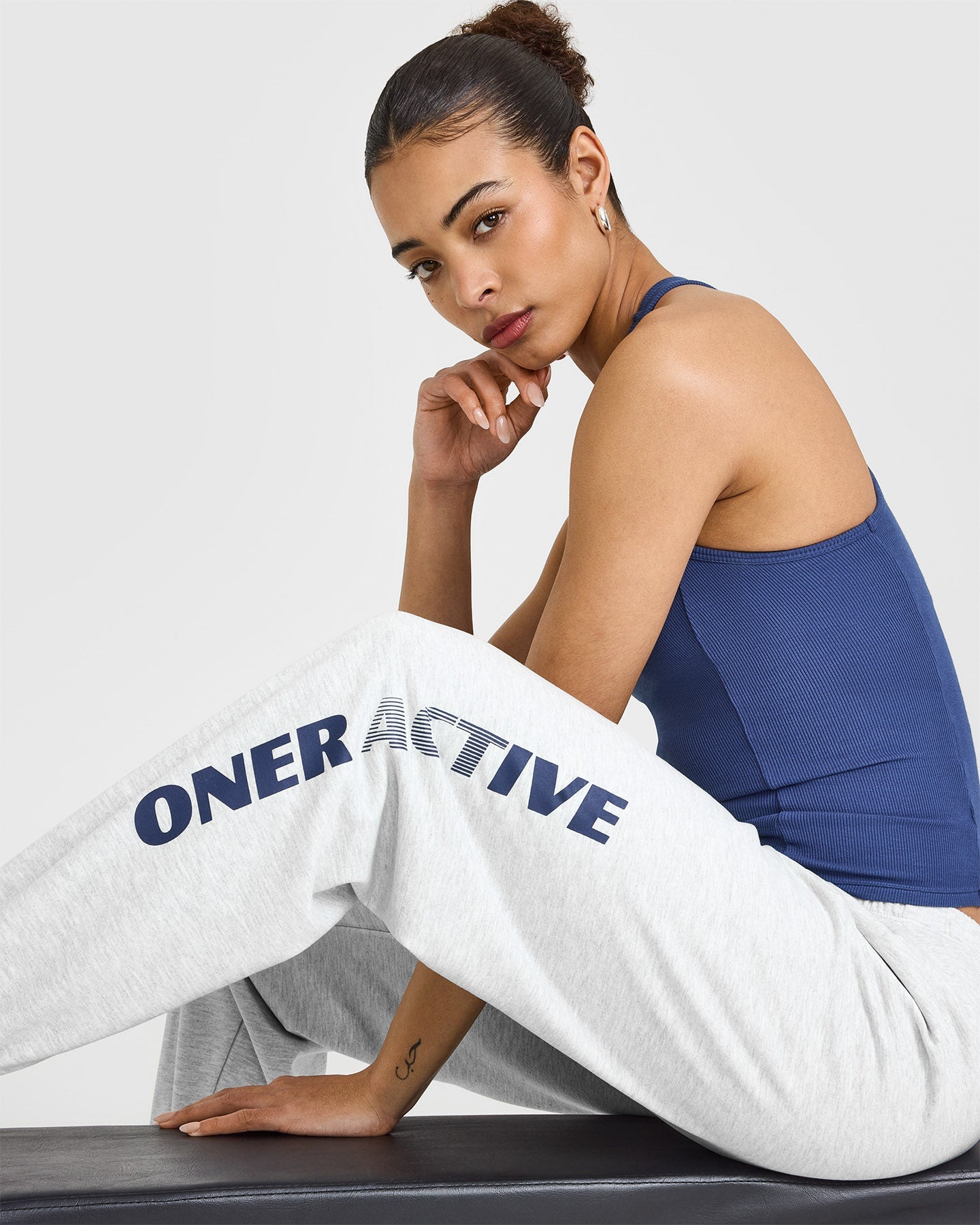 Lightweight Graphic Joggers for Men & Women - Soft Casual Sweatpants with Stylish Print | Light Grey Marl | Perfect for Gym, Lounge & Streetwear Fashion