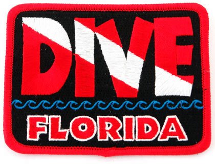 Florida Scuba Diving Flag Embroidered Iron-On Patch - Perfect for Dive Gear, Jackets & Souvenirs | Scuba Diving Accessories & Marine Enthusiast Gifts