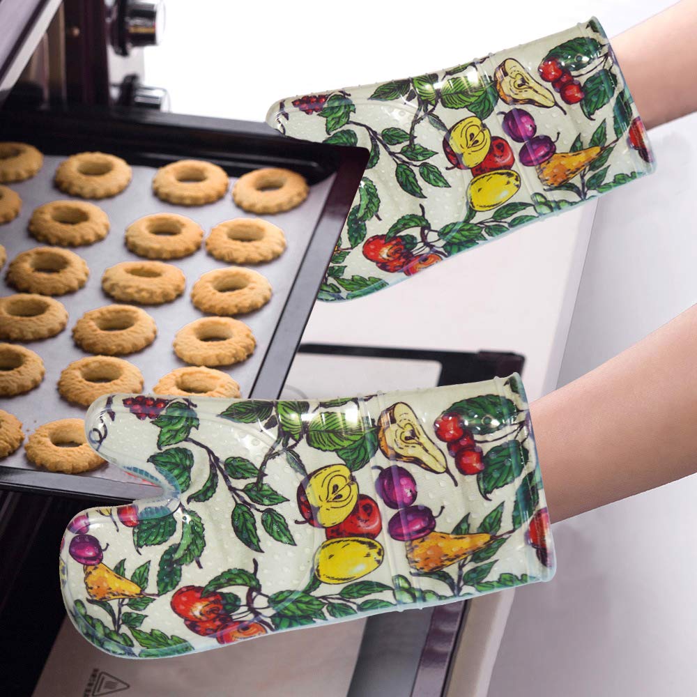 Heat Resistant Silicone Pot Holders Set of 3 - Non-Slip Kitchen Gloves for Cooking, Baking & BBQ (500℉) - Microwave & Machine Washable - Perfect for Grilling, Baking, and Handling Hot Dishes