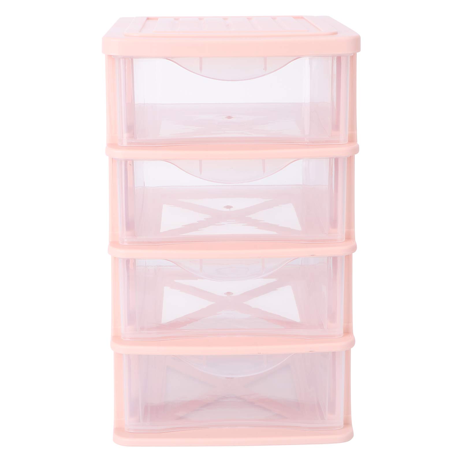 DOITOOL 1-Piece Clear Plastic Desktop Storage Box with Drawers - Organizer for Cosmetics, Office Supplies & Small Accessories - Perfect for Home, Office & Beauty Vanity Organization