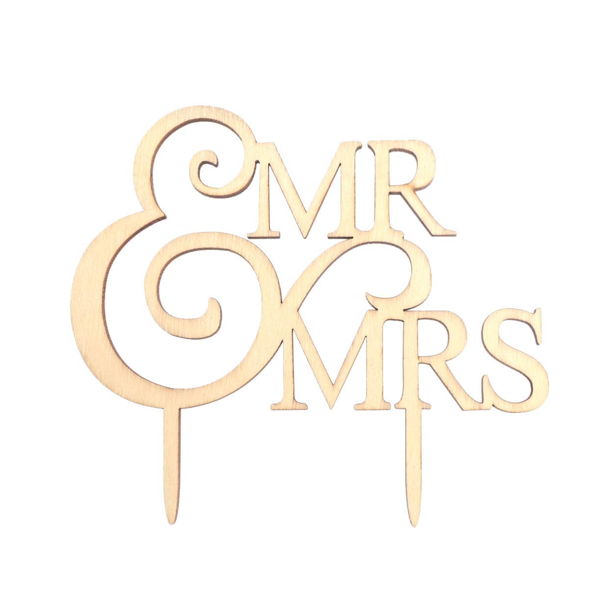 Handmade Rustic Wooden Cake Topper - Wedding Love Cake Decoration, Mrs Cake Sign for Bridal Shower, Birthday Party & Anniversary | Perfect for Rustic Weddings, Country Themed Celebrations & Romantic Cake Decorations