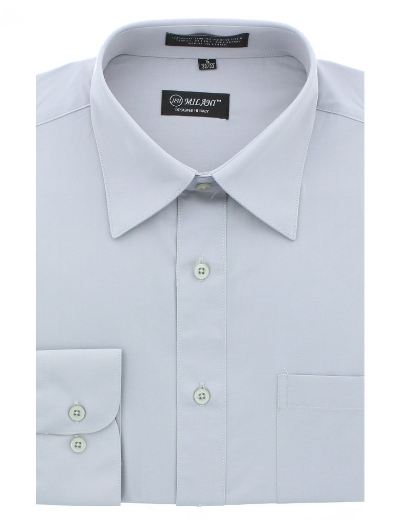 Milani Men's Dress Shirt with Convertible Cuffs - Premium Formal & Business Attire for Office, Weddings & Special Occasions
