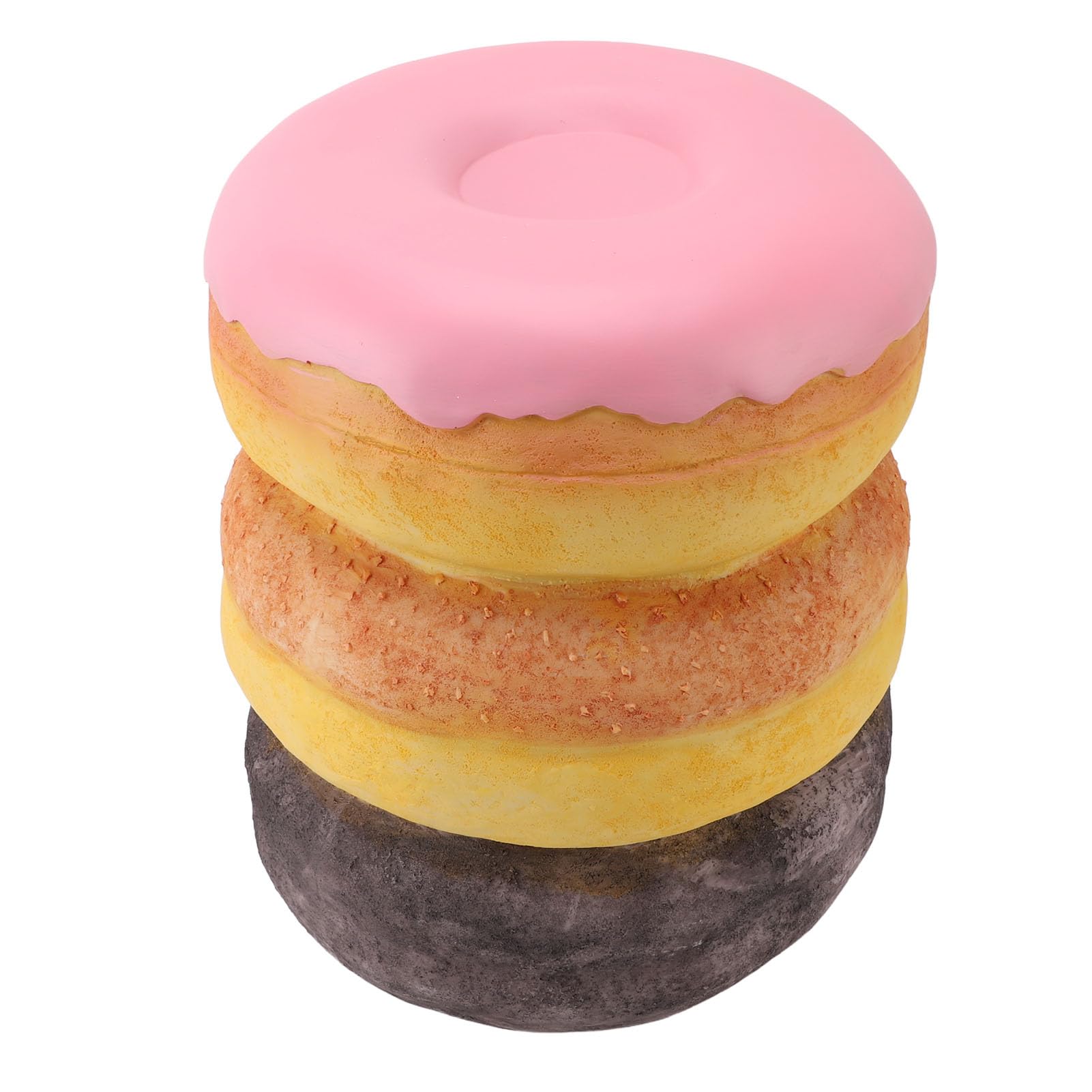 TOPINCN Donut-Shaped Shoe Changing Stool - Decorative, Space-Saving & Comfortable Simulated Food Stool for Home - Perfect for Entryway, Bedroom & Kids Room Organization