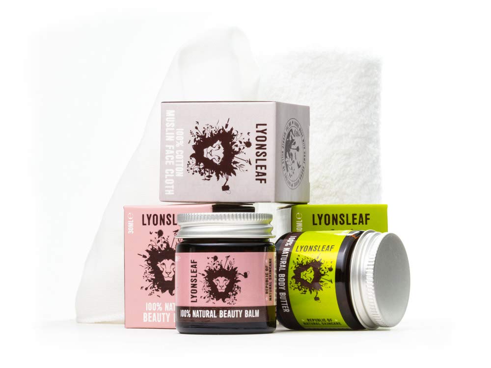 Lyonsleaf Organic Face and Body Skincare Set - Natural Moisturizer, Cleanser & Lotion for Dry, Sensitive Skin - Perfect for Daily Skincare Routine & Spa Day at Home