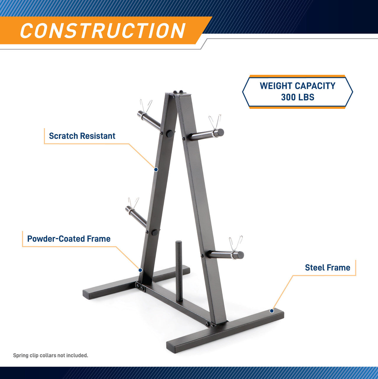 Marcy Standard Weight Plate Tree | PT 5733 - Heavy Duty Weight Plate Storage Rack for Home Gym & Commercial Use | Perfect for Dumbbell, Barbell & Olympic Weight Plates Organization