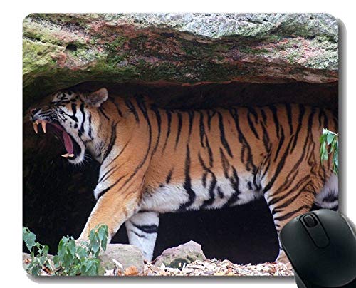 Custom Beast Tigers Mouse Pad with Stitched Edge - Non-Slip Gaming & Office Desk Mat for PC Laptop Computer - Perfect for Work, Gaming & Home Office Use