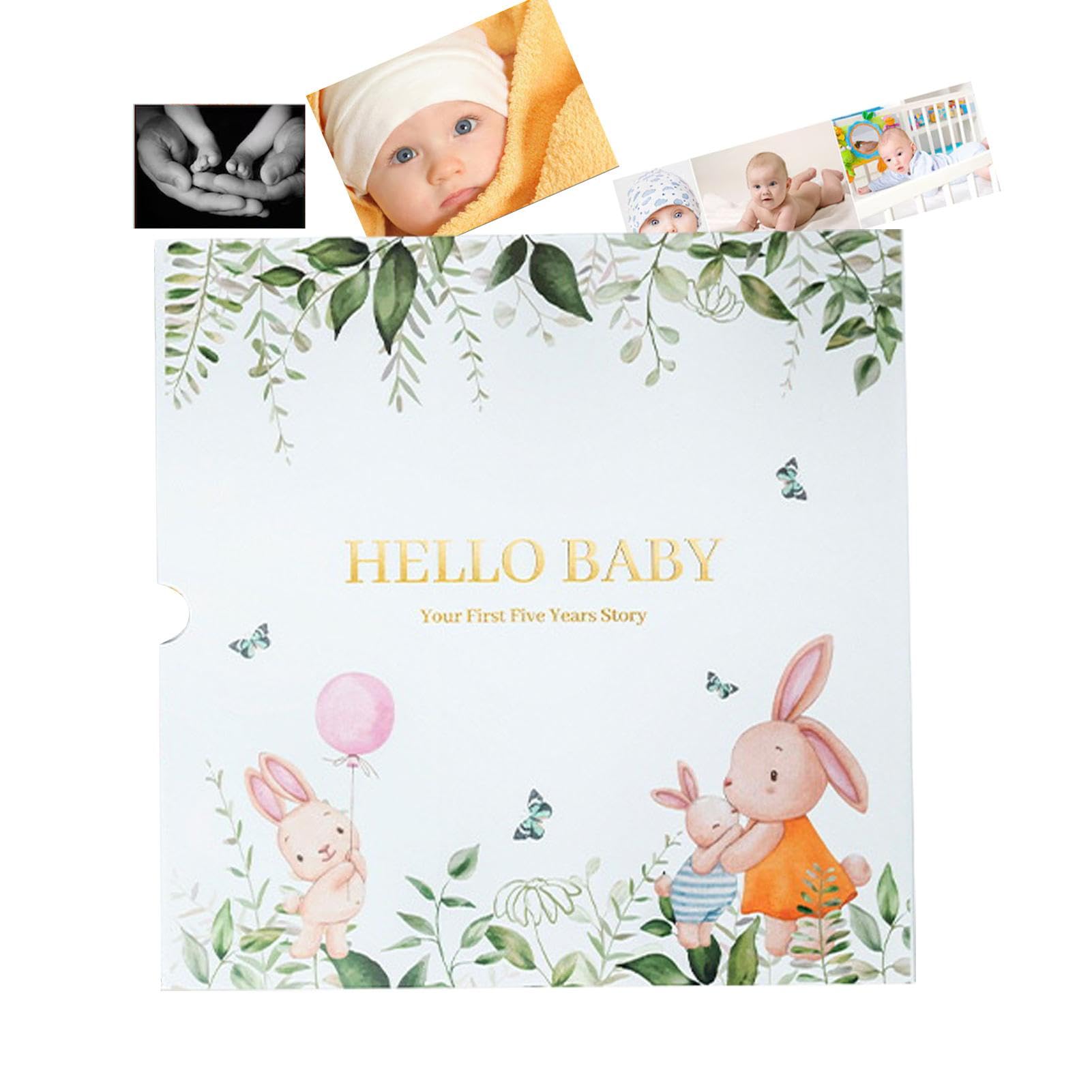 Shakven Baby Memory Book - Photo Album, Milestone Journal & Scrapbook for Newborns | Capture First Year Memories | Perfect Baby Shower Gift for Expecting Moms & New Parents | Nursery Keepsake & Parenting Gift Idea