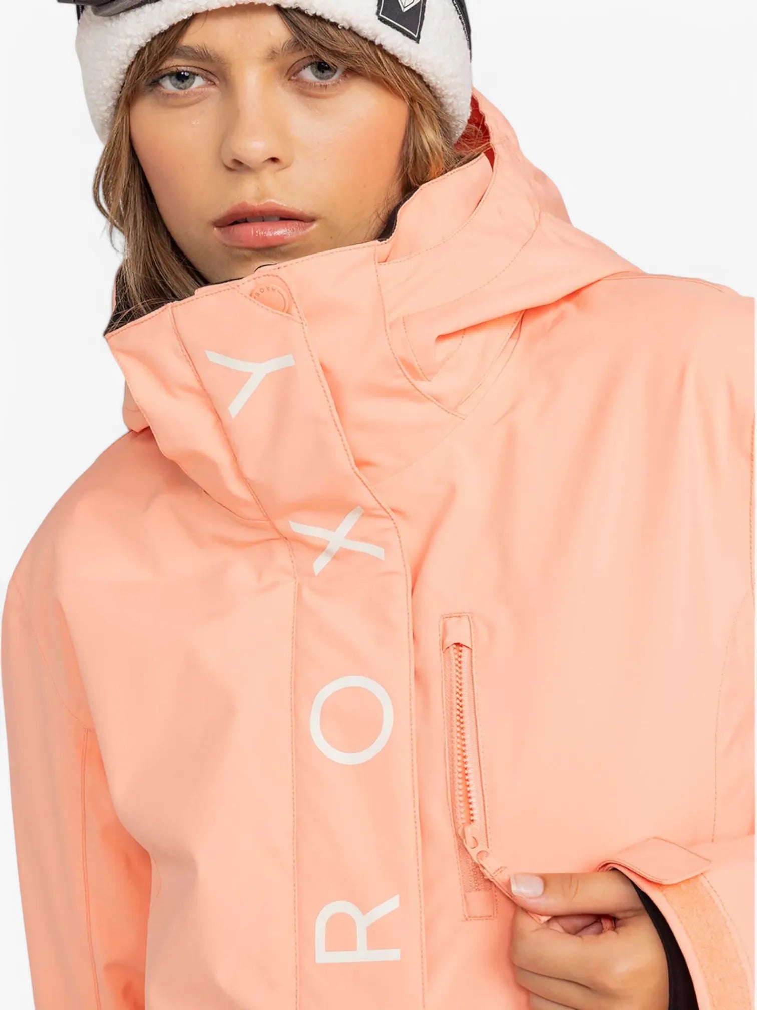 Roxy Jetty Solid NP Coral Snow Jacket - Women's Waterproof Winter Coat for Skiing, Snowboarding & Cold Weather Adventures