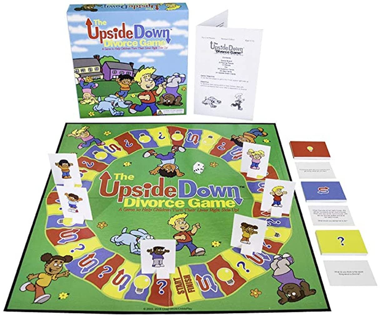 The Upside Down Divorce Game - Fun Family Board Game to Help Kids Cope with Divorce & Life Changes | Perfect for Therapy, Counseling & Family Bonding Activities