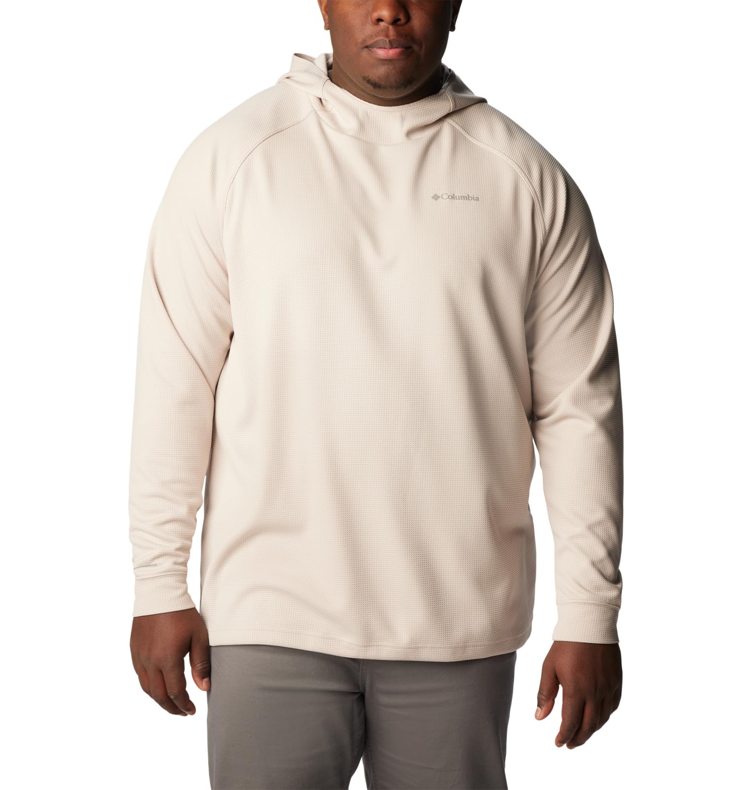 Columbia Men's Black Mesa Waffle Knit Hoodie - Warm Fleece-Lined Pullover for Hiking & Outdoor Activities | Casual Winter Wear for Men