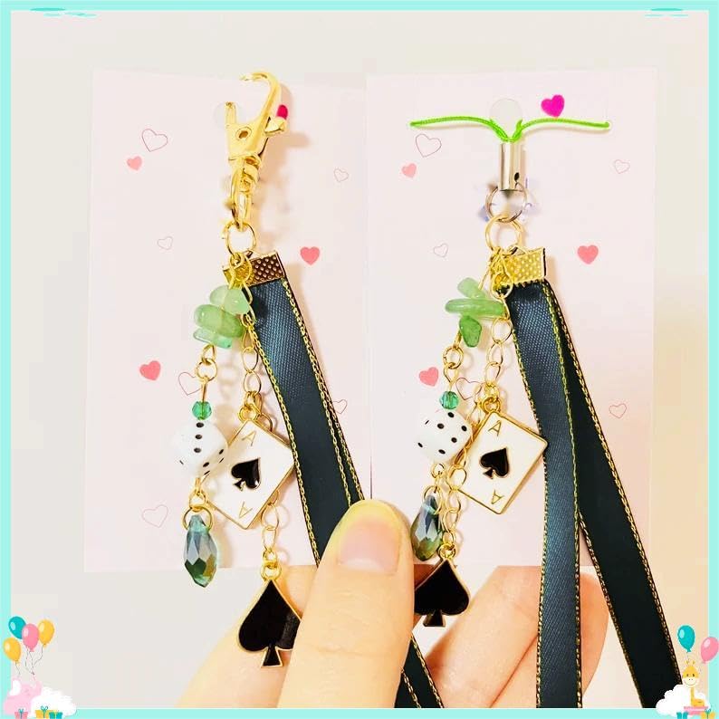 MQV Aventurine Phone Charm - Honkai Star Rail HSR Inspired Anime Accessories, Cute Cosplay Phone Charm (10 Stonehearts Collection) - Perfect for Anime Fans, Gaming Enthusiasts & Cosplay Events