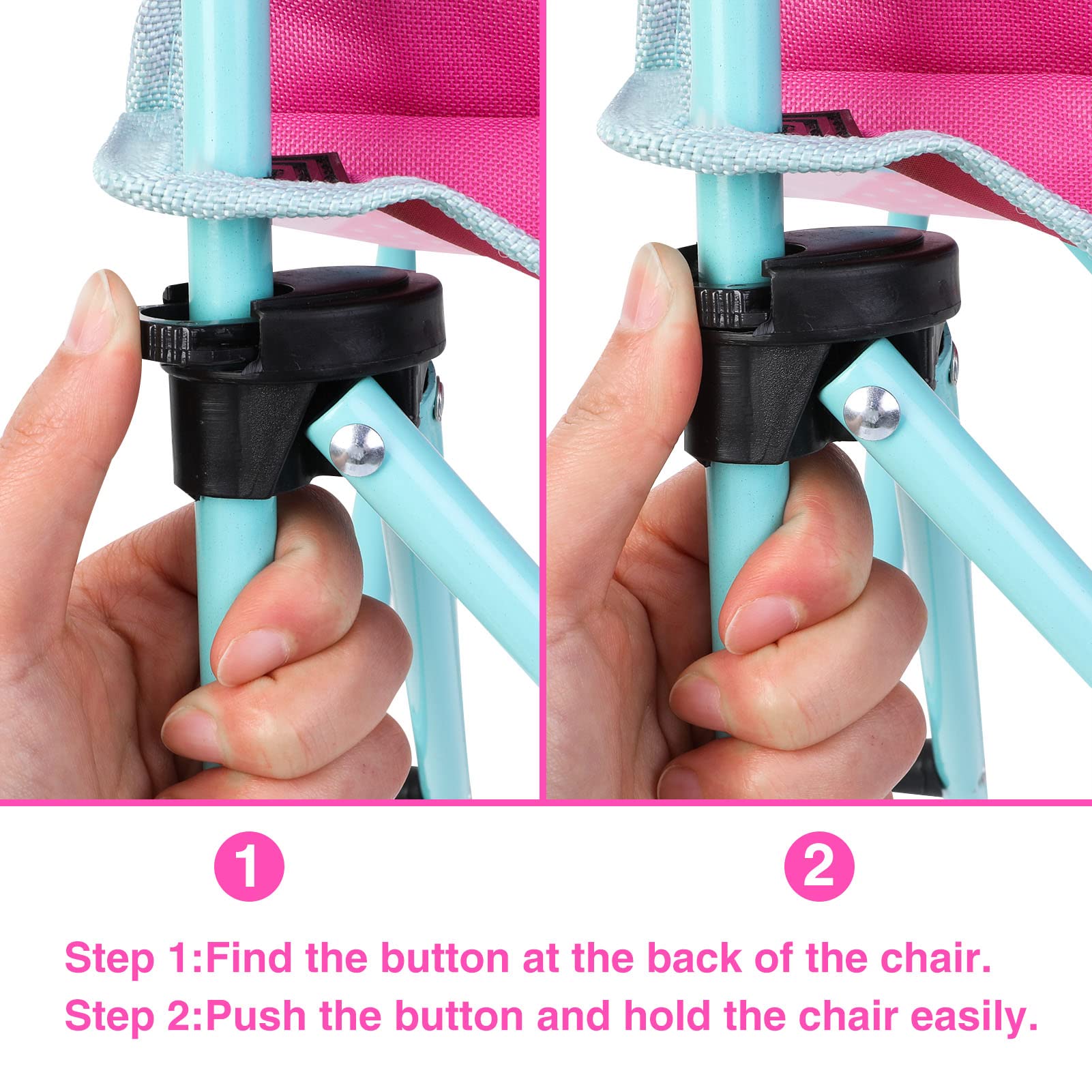 KABOER Kids Folding Camping Chair with Cup Holder & Carry Bag - Lightweight Portable Outdoor Chair for Children, Beach, Picnic, Travel, Backyard, and Camping