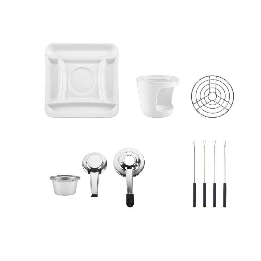 Chicago Metallic S'mores Maker - Portable Campfire Dessert Kit for Indoor & Outdoor Use - Perfect for Backyard BBQs, Camping Trips & Family Gatherings - White Small Size