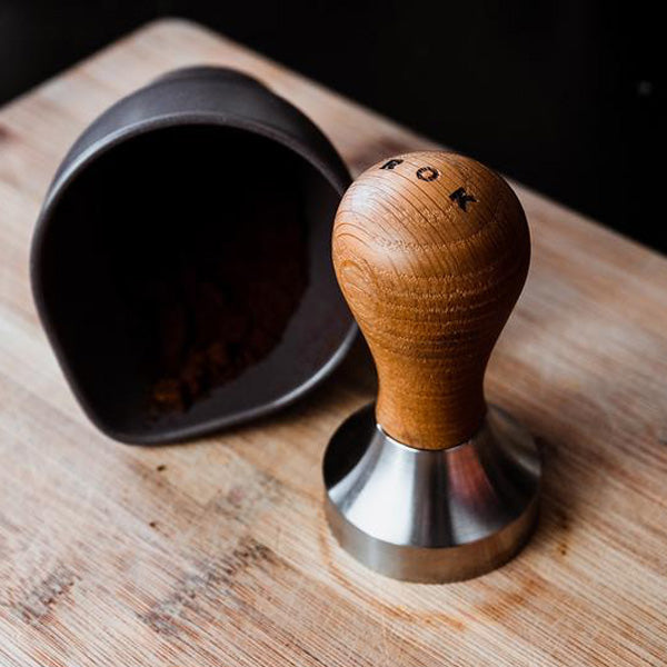 Premium ROK Beech Wood Espresso Tamper - Barista-Grade Coffee Press for Home & Professional Use - Perfect for Espresso Machines & Coffee Shops