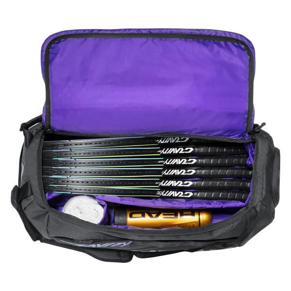 Head Gravity Duffel 6 Pack Tennis Racquet Bag (Black/Purple) - Premium Tennis Gear for Players & Coaches - Perfect for Tournaments, Practice & Travel