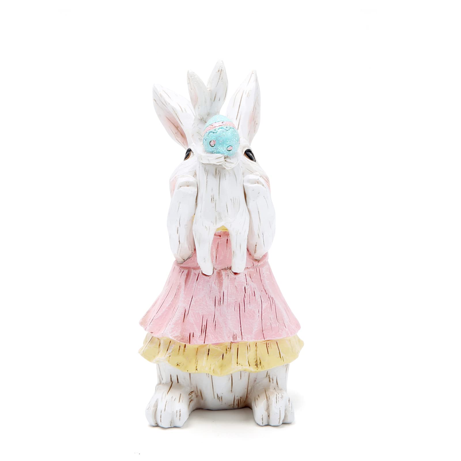 Easter Bunny Decorations - Spring Rabbit Figurines for Tabletop, Home & Party Decor - Cute Mother & Son Rabbit Set - Perfect for Easter Gifts, Holiday Decorations & Family Celebrations