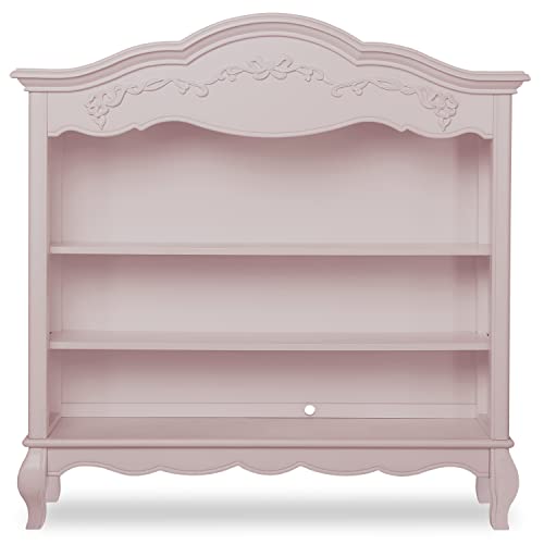 Evolur Aurora Hutch Bookcase in Dusty Rose - Stylish Storage Solution for Nursery, Kids Room & Home Decor