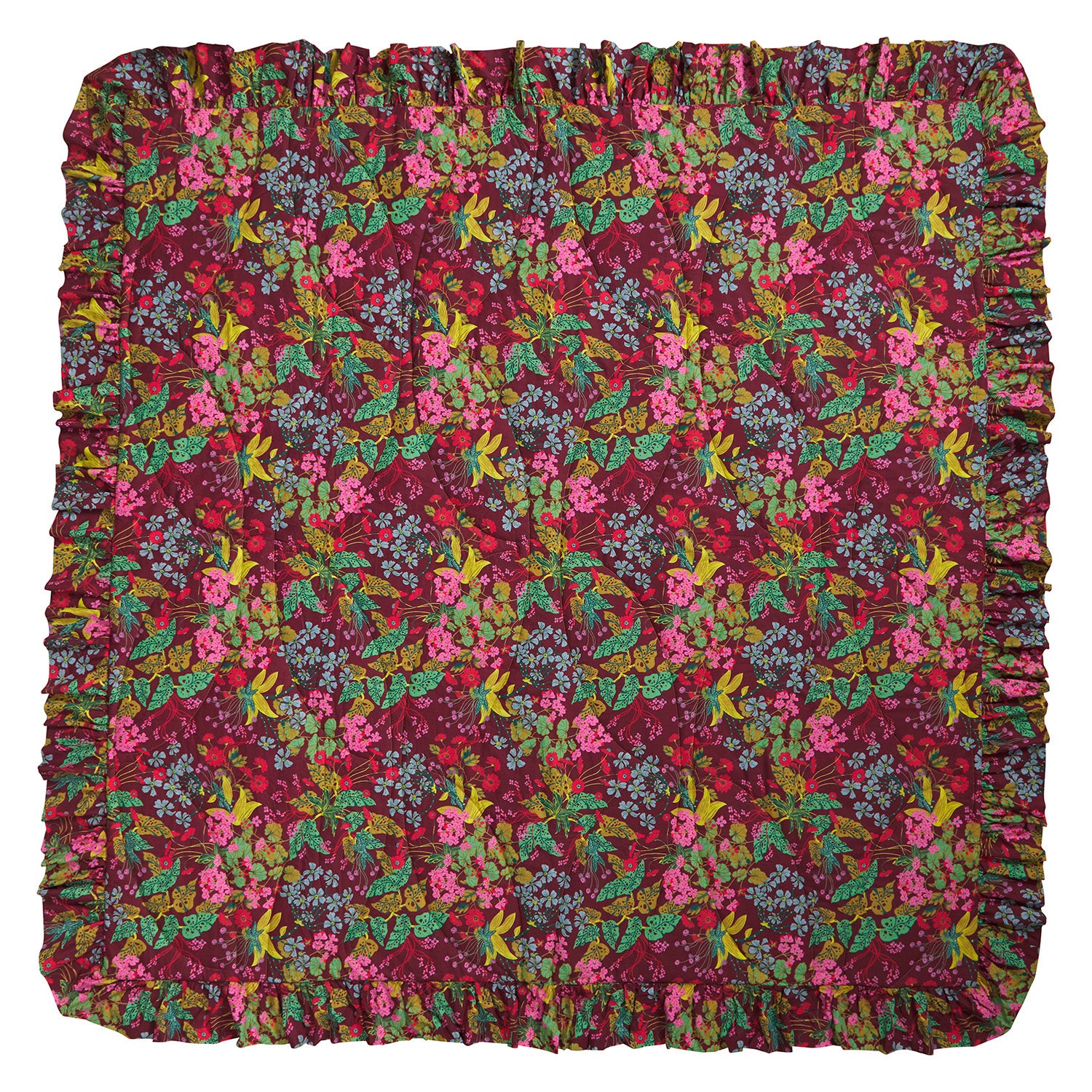 Genevieve Ruffle Bed Cover - Elegant Ruffled Quilted Bedspread for Queen Size Bed | Perfect for Master Bedroom, Guest Room & Cozy Home Decor