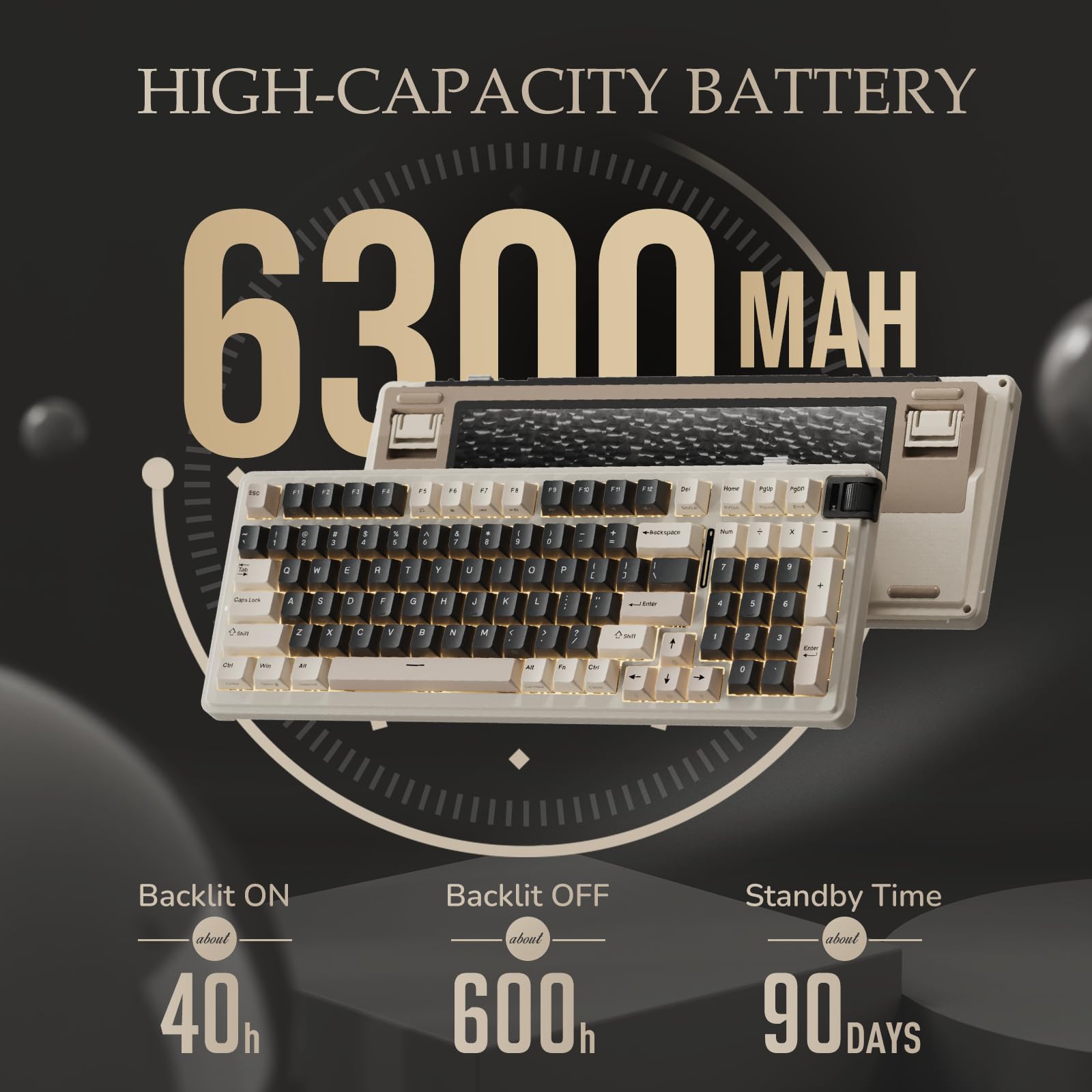 K98 Wireless Mechanical Gaming Keyboard - Triple Mode (Bluetooth 5.0/2.4Ghz/USB-C) with RGB Backlit, Hot-Swappable Switches & Gasket Mount | Pre-Lubed Linear Switches | Customizable via Software | Perfect for PC Gaming, Office Work & Typing Enthusiasts