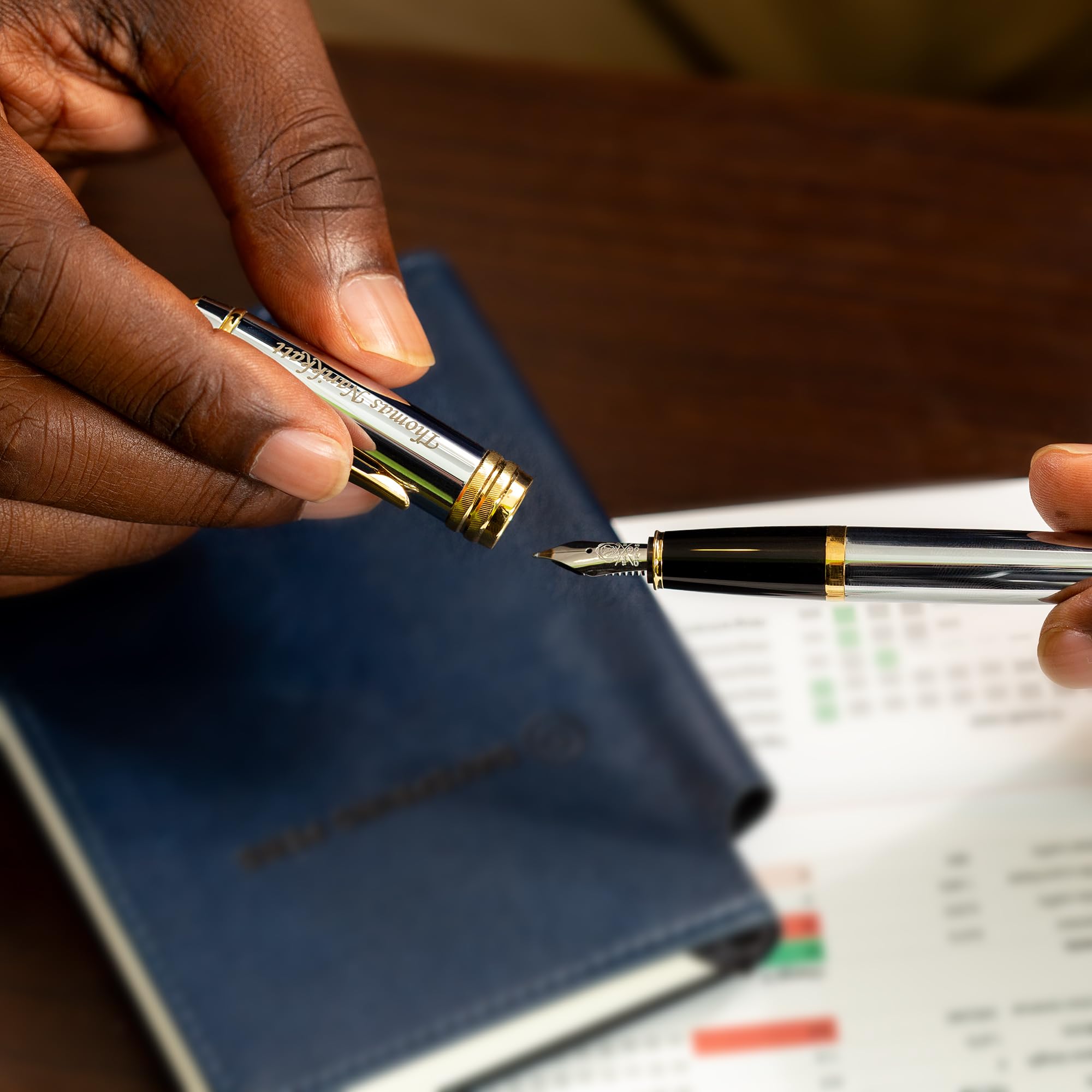 Engraved Cross Bailey Medalist Fountain Pen - Personalized Professional Gift with Medium Nib, Starter Ink & Gift Box | Perfect for Graduation, Anniversary & Executive Gifts