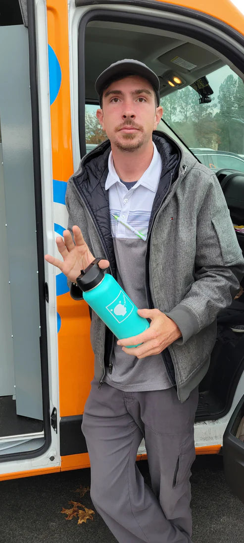 AAHHH Insulated Stainless Steel Water Bottle - 32oz Turquoise, Leak Proof & BPA Free - Perfect for Gym, Hiking & Outdoor Activities