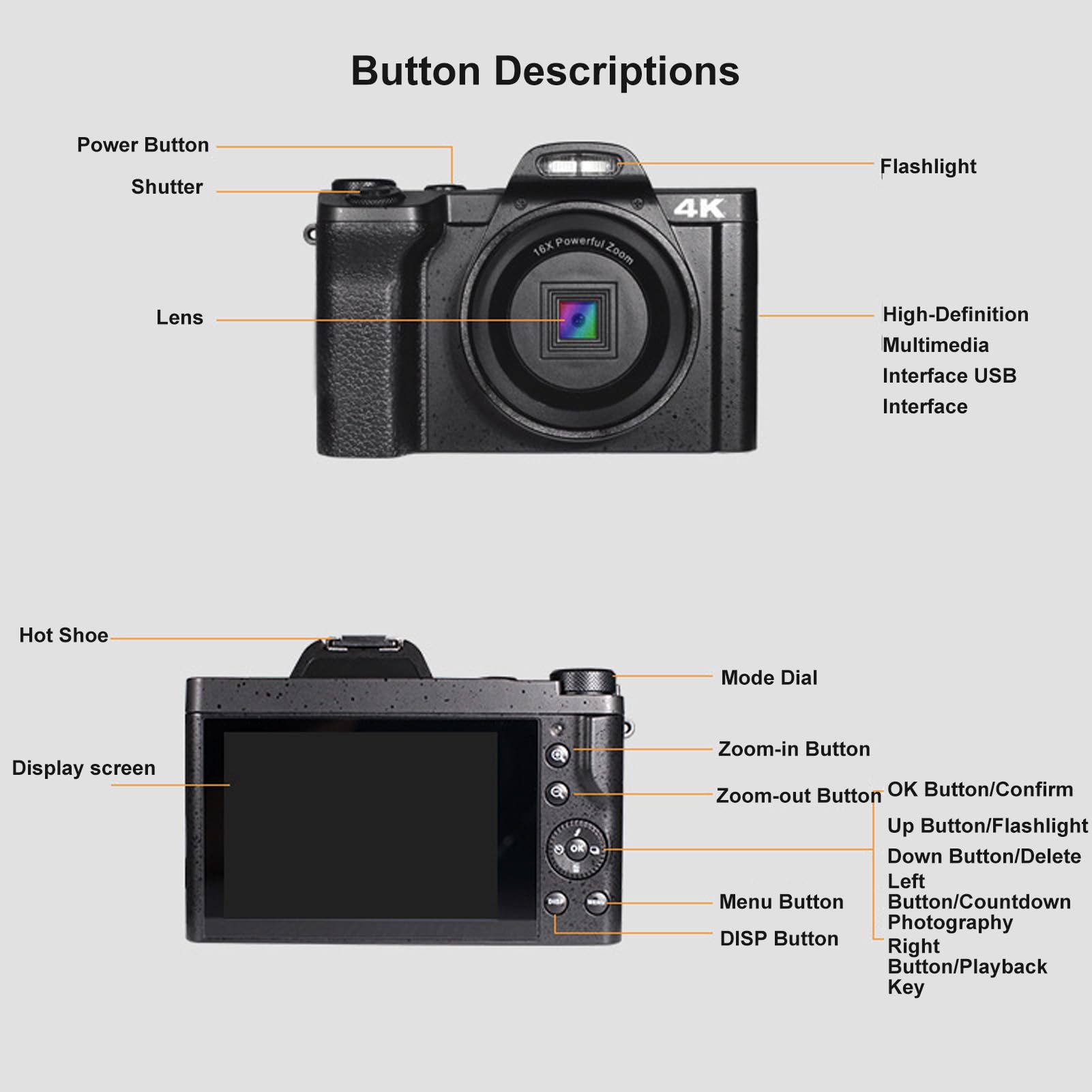 48MP Digital Camera with 3.5