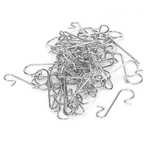 1 Inch Mini S Hooks - 100 Pack White Metal Hanging Hooks for DIY Crafts, Home Organization & Decoration - Strong Multi-Purpose S-Shaped Hooks for Hanging Plants, Keys, Towels & More