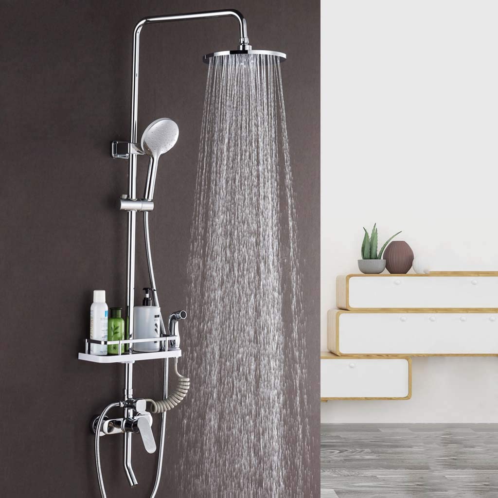 **High Pressure Shower Spray Gun with Wall Mount Rack - Bathroom Cleaning Tool for Washing Machine, Tiles, and Pets | Durable Household Shower Set for Deep Cleaning & Car Washing**