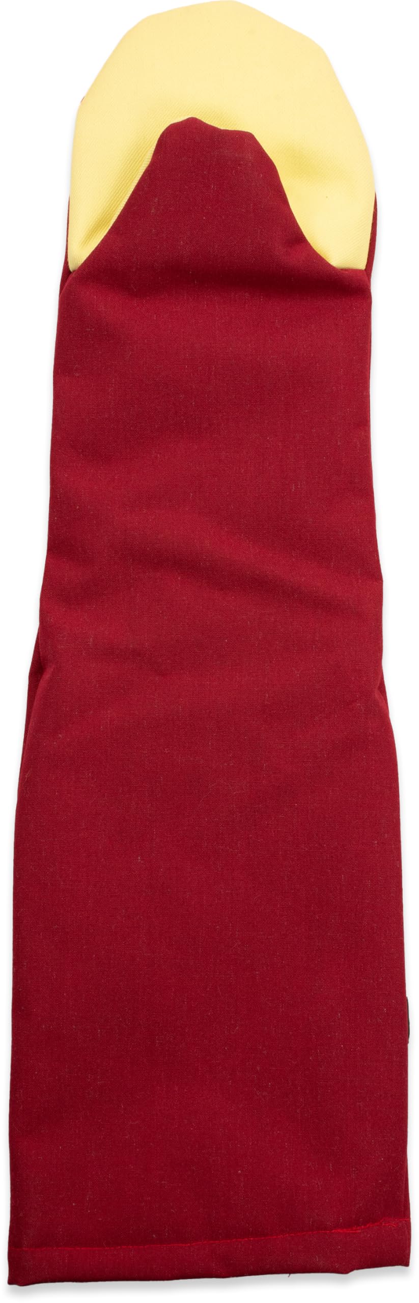 San Jamar KT0124K High Heat Resistant Oven Mitt - Flame Retardant Up to 900°F, 24-Inch Cool Touch Puppet for Baking, Grilling & BBQ - Red