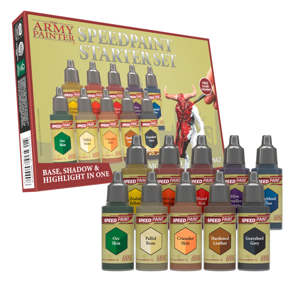 Speedpaint Starter Set - 12 Premium Acrylic Paints for Miniatures & Models - Fast Drying, High Pigment - Perfect for Warhammer, D&D, and Tabletop Gaming