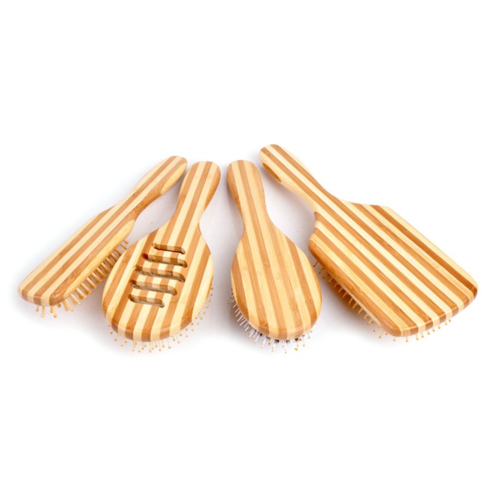 Bamboo Air Cushion Hair Brush - Anti-Static Scalp Massage Comb with Elastic Airbag, Solid Wood Detangling Styling Tool for Home Salon & Relaxation - Promotes Blood Circulation & Reduces Stress - Perfect for Daily Hair Care, Styling & Head Massage Therapy