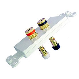 Premium Gold Plated Speaker Binding Posts - 1 Pair (28-122-S-2) for High-End Audio Systems - Perfect for Home Theater & Stereo Speaker Connections