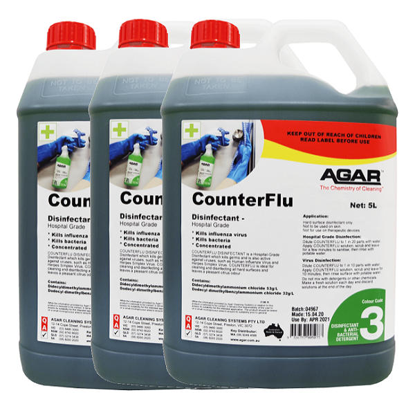 Agar CounterFlu Concentrated Hospital Grade Disinfectant | Citrus Scent | Kills 99.9% Germs | Ideal for Hospitals, Clinics & Home Use