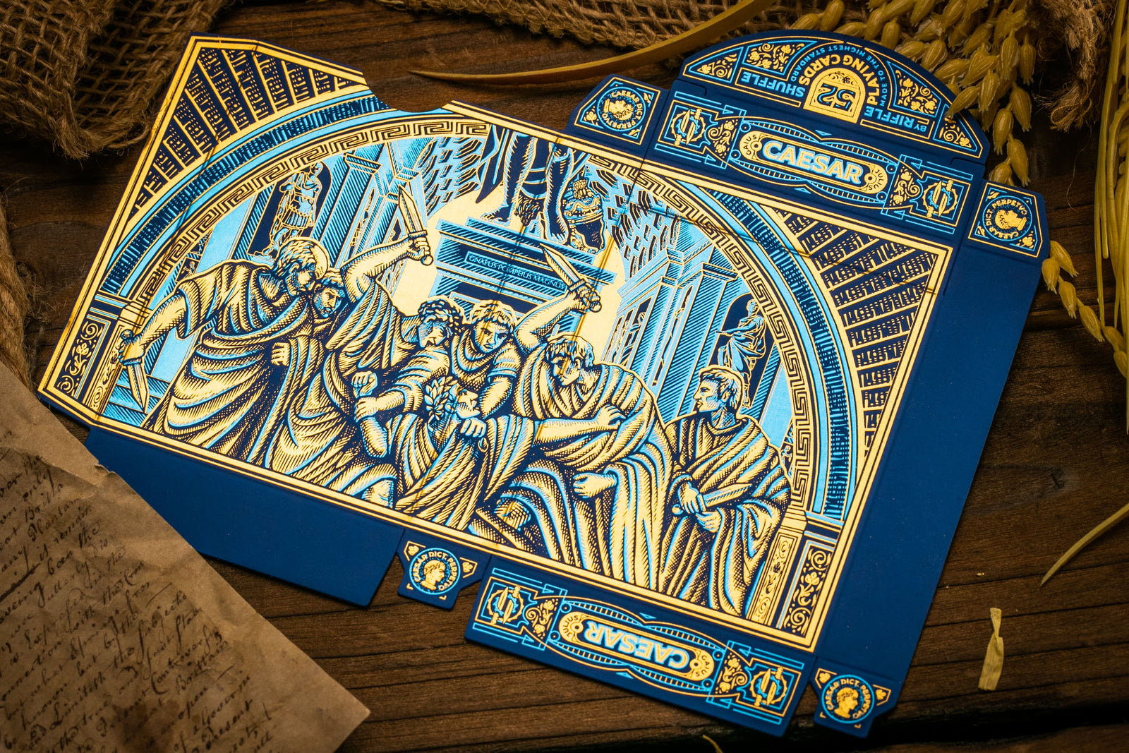 Premium Blue Caesar Playing Cards - Classic Design for Poker, Blackjack & Magic Tricks | Ideal for Game Nights, Casino Parties & Cardistry