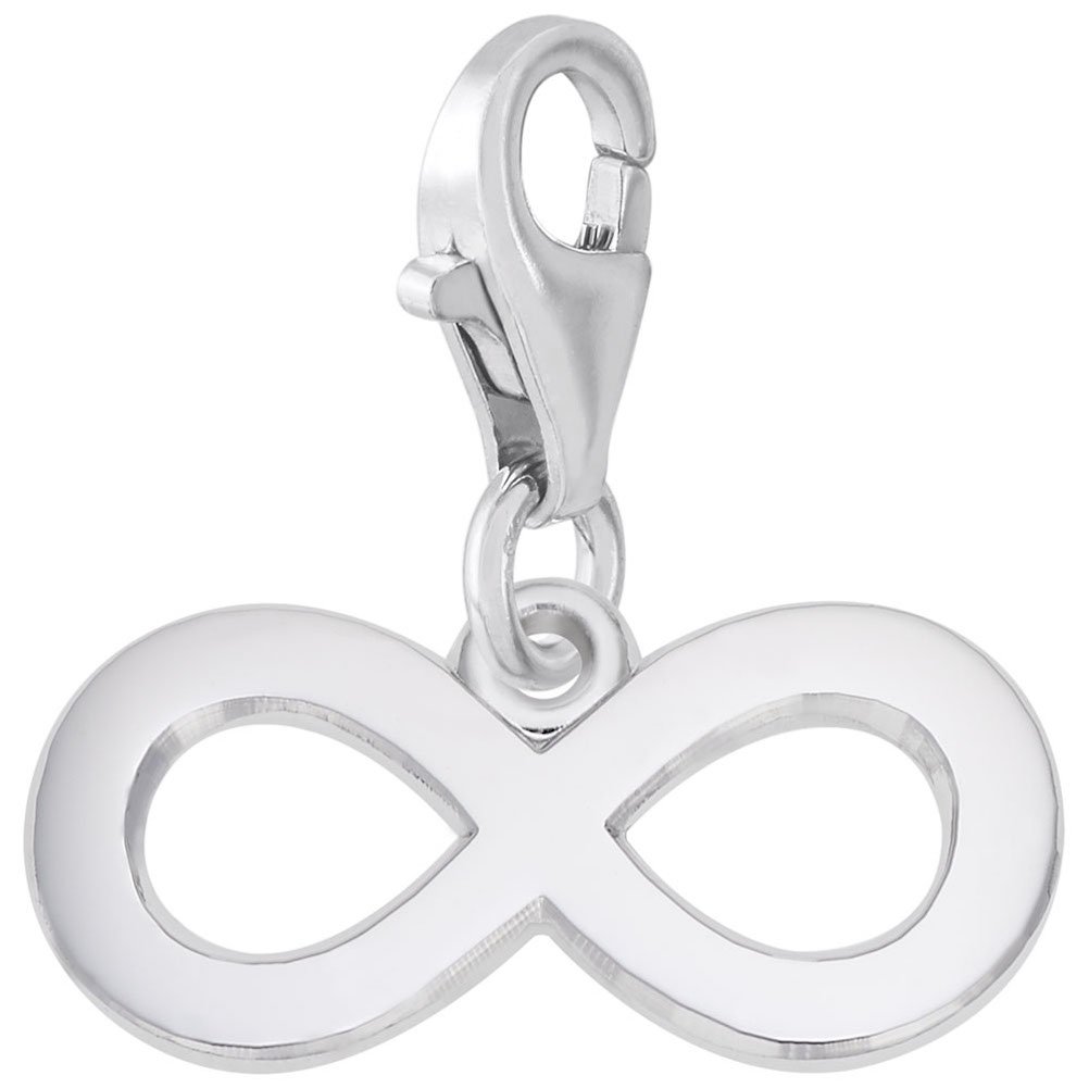 Infinity Charm Pendant with Lobster Claw Clasp - Sterling Silver Jewelry for Bracelets & Necklaces - Perfect for Gifts, Anniversaries and Everyday Wear