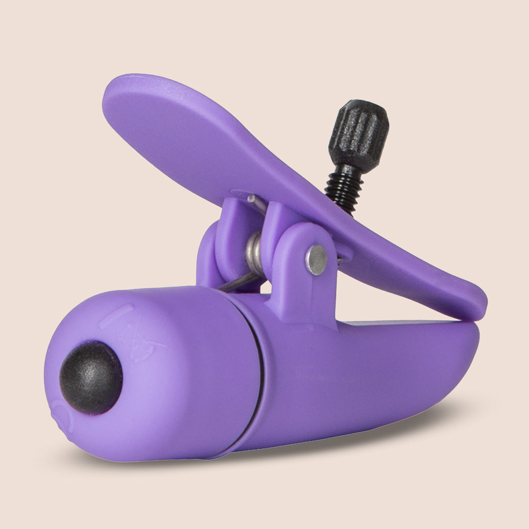 Nipple Play® Nipplettes® Vibrating Nipple Clamps - Adjustable & Rechargeable for Sensual Play, Couples Intimacy & BDSM Exploration