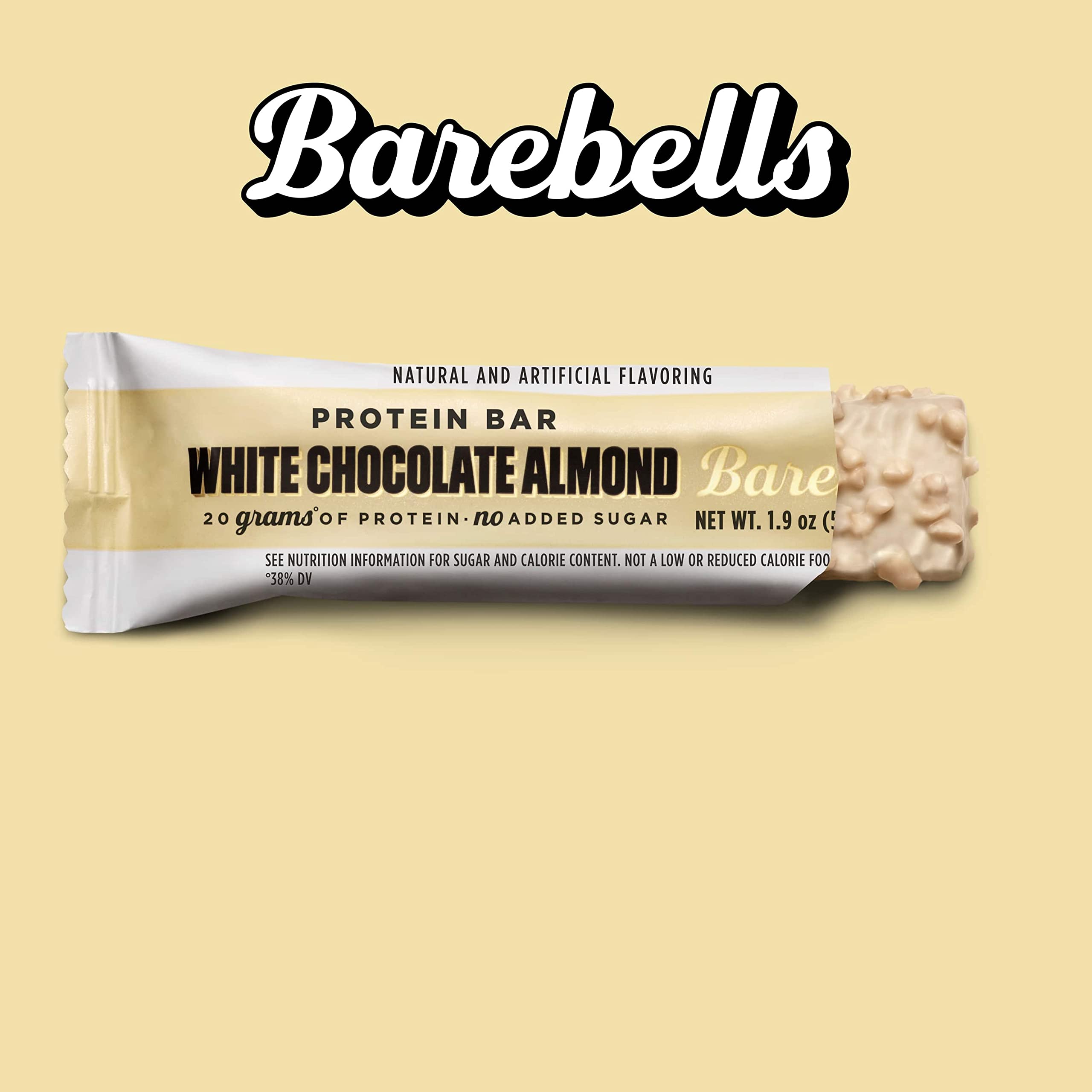 Barebells High Protein Bars - White Chocolate Almond Flavor, 20g Protein, Low Sugar (1g), 12 Count (Pack of 2) | Healthy Snack for Weight Loss, Muscle Recovery & On-the-Go Breakfast | Perfect for Gym, Work, Hiking & Travel