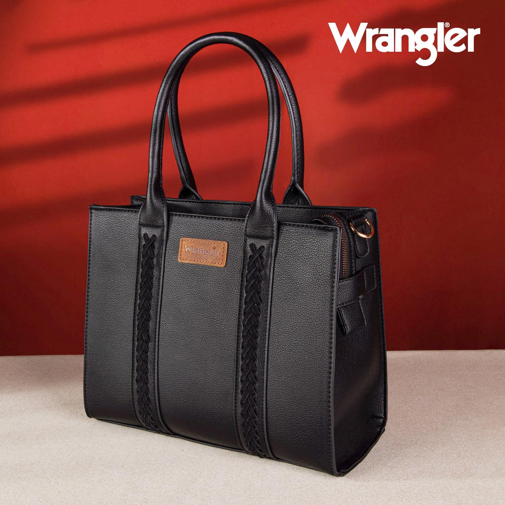 Wrangler 3-Piece Women's Purse Set - Tote Bag & Crossbody Handbag with Adjustable Strap | Perfect for Work, Travel & Everyday Use