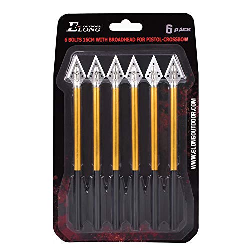 6 pcs Gold Shaft Black Vanes