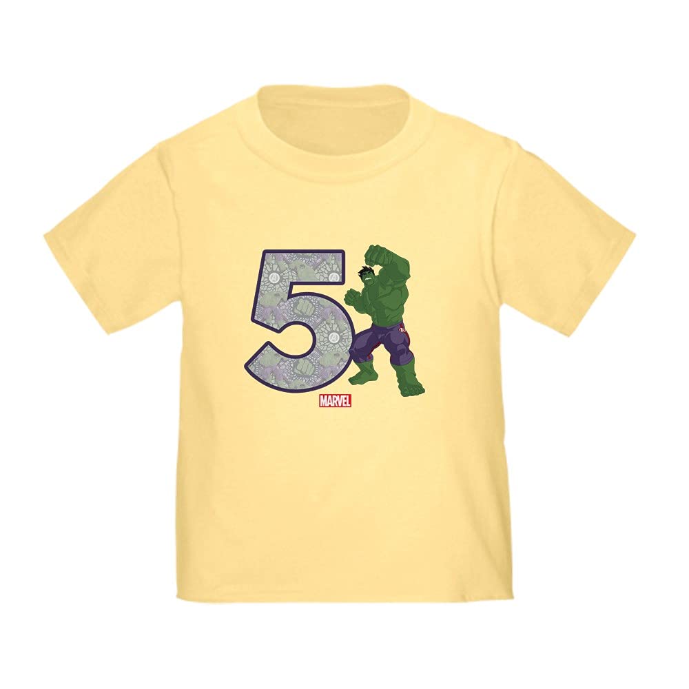 Hulk Birthday Toddler T-Shirt for 5 Year Old Boys - Superhero Themed Kids Tee for Birthday Parties & Playtime
