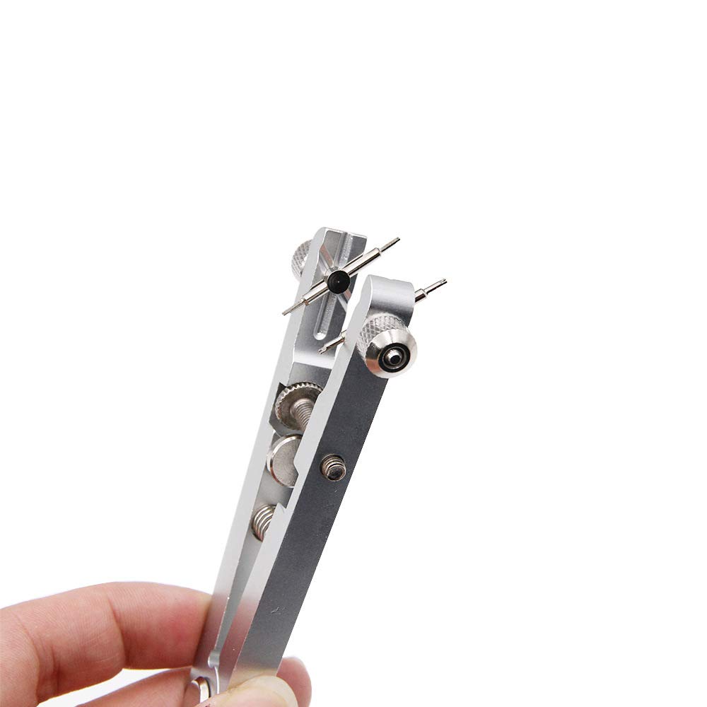 Professional Watch Spring Bar Tool Kit - Watch Repair Tool with Ear Pliers & V-Shaped Watch Strap (Includes 4 Needles) - Silver Watch Band Remover - Perfect for Watch Repair, Maintenance & DIY Watchmaking at Home