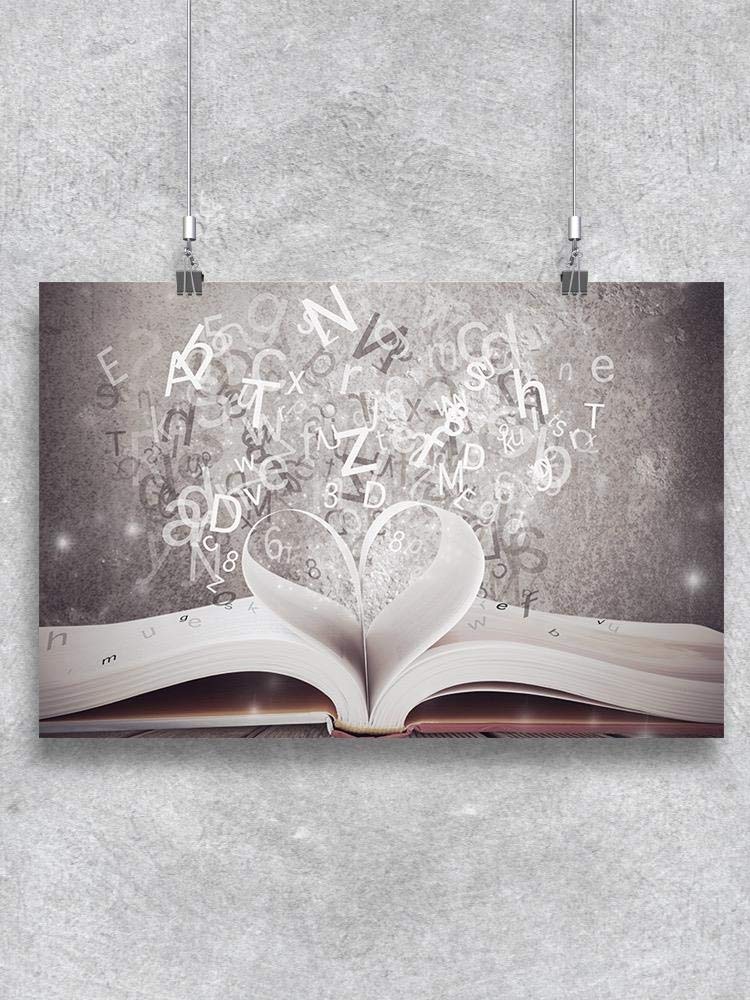 Love for Books Wall Art Poster - Inspirational Reading Decor for Home, Office & Library - Perfect Gift for Book Lovers & Bibliophiles