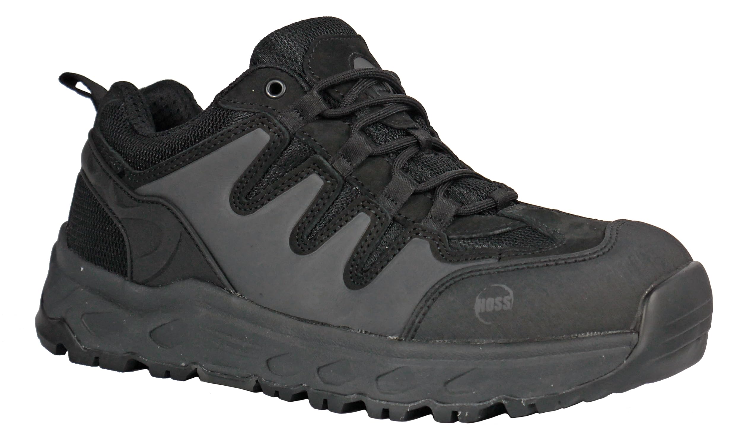 Eric Lo Black Extra Wide Safety Toe Athletic Work Shoes for Men - Steel Toe Work Boots with Slip Resistant & Comfortable Cushioning - Ideal for Construction, Warehouse & Industrial Work (Model 50138)