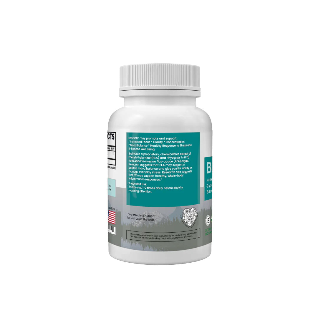 E3Live Blue-Green Algae with BrainON Capsules & Powder - Boost Mental Clarity & Energy for Workouts & Study