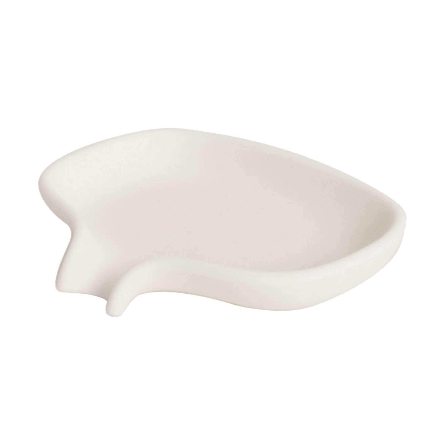 Premium Large White Silicone Soap Dish with Drain Spout - Water-Resistant Bathroom Organizer for Sink, Shower & Countertop