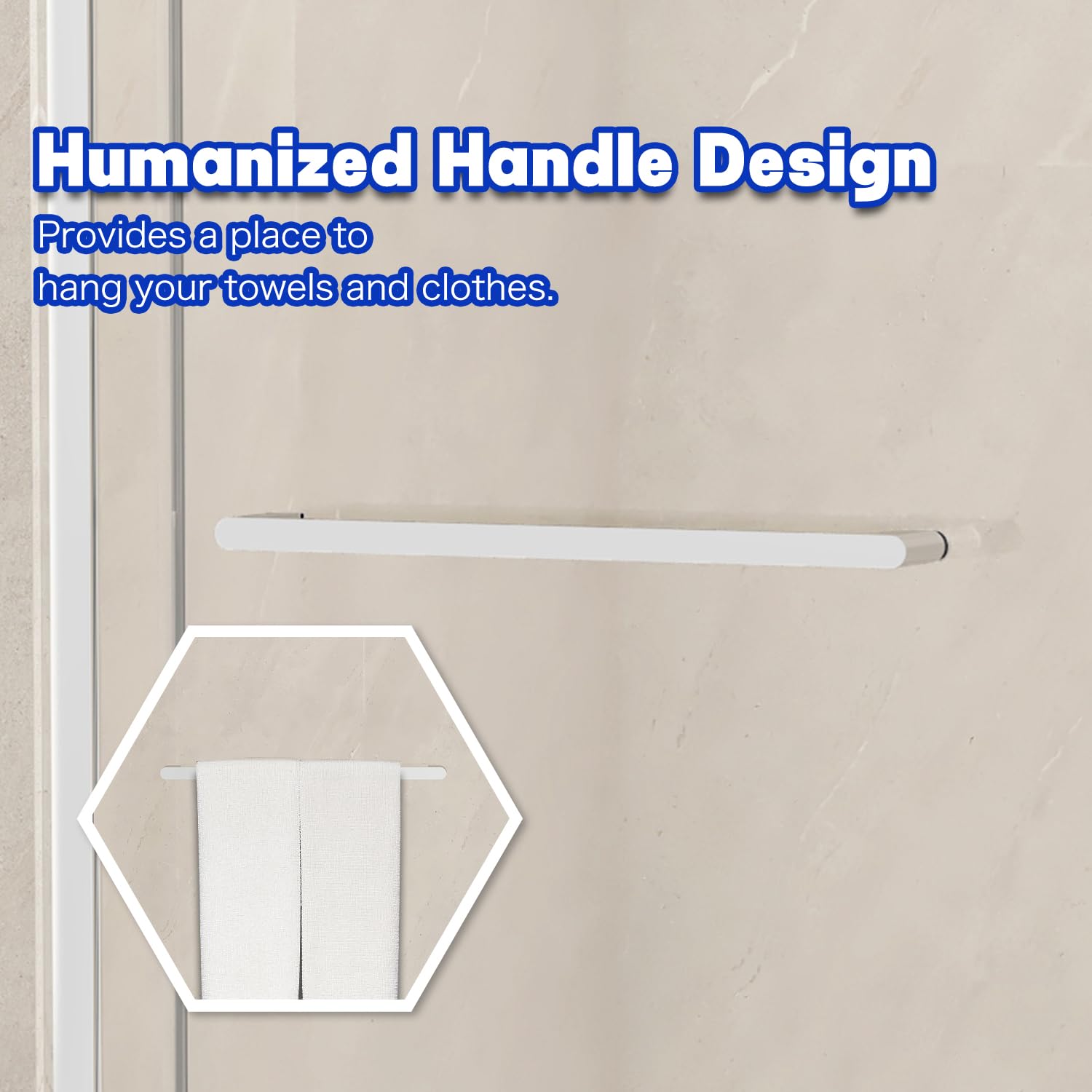 60-60.8 Inch Frameless Sliding Shower Door - 1/4