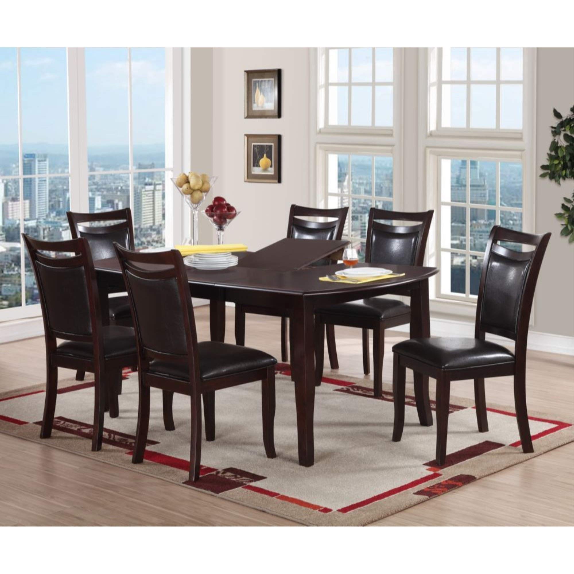 Benjara Benzara Dark Brown Wooden Dining Chairs Set of 2 - Solid Wood Construction, Comfortable Seating for Kitchen, Dining Room, and Restaurant Use