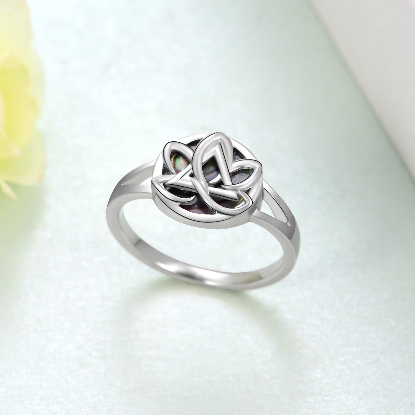 925 Sterling Silver Alcoholics Anonymous Ring - Lotus AA Sobriety Jewelry for Women, Inspirational Recovery Gift for Sobriety Milestones, Birthday & Special Occasions